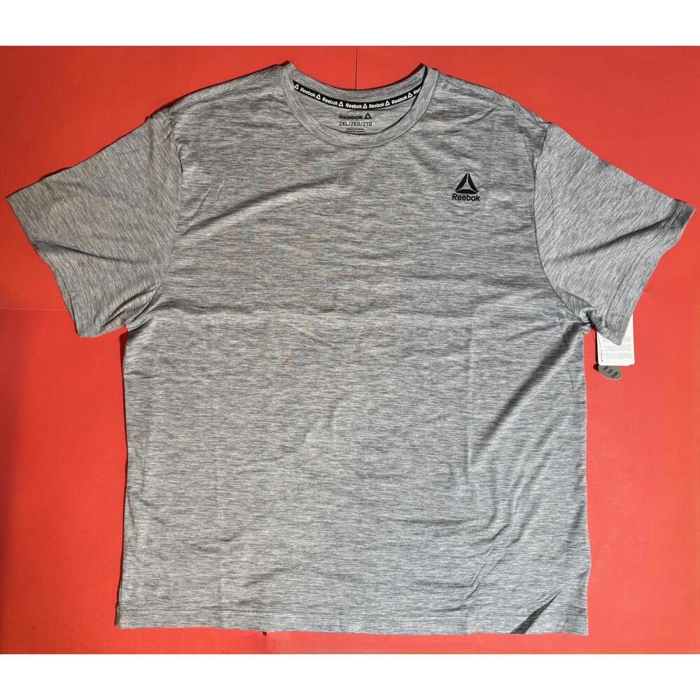 Reebok Sleet Heather Delta Core Tee T Shirt Short Sleeve Men's L NEW NWT!!